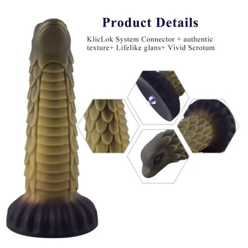 Силиконовый дилдо Hismith 8.5 Squama Beast Silicone Dildo Monster Series