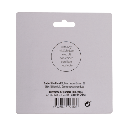 Металлические замочки с ключиком OOTB Love Lock, 4,7 см и 5 см