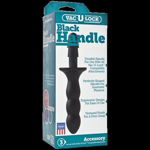 Держатель-рукоять Doc Johnson с креплением Vac-U-Lock - Black Handle для игрушек