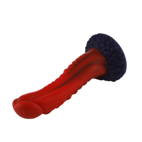 Силиконовый дилдо Hismith 8.35 Curved Silicone Dildo Red Monster Series