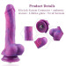 Фалоімітатор з вібрацією для секс-машин Hismith 8.2 Purple Silicone Dildo with Vibe, KlicLok