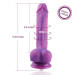 Фалоімітатор з вібрацією для секс-машин Hismith 8.2 Purple Silicone Dildo with Vibe, KlicLok