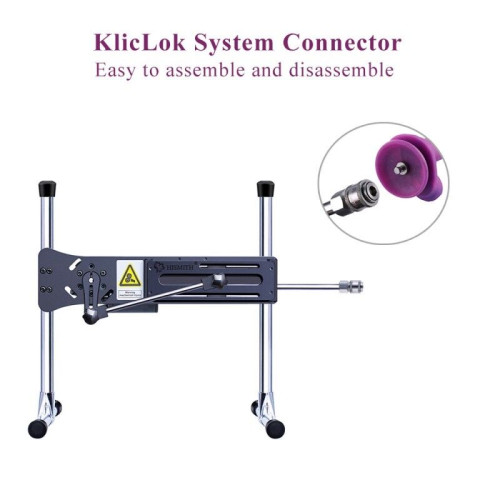 Фалоімітатор з вібрацією для секс-машин Hismith 8.2 Purple Silicone Dildo with Vibe, KlicLok