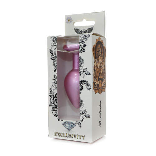 Анальная пробка B - Series HeavyFun Pearl Classic Jewellery Pink Plug Clear M