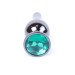 Анальна пробка B - Series HeavyFun Long Jewellery Dark Silver Plug, діаметр 3 см, довжина 9,5 см, Green