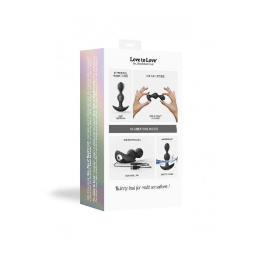 Анальный стимулятор с вибрацией Love To Love TWINNY BUD Черный