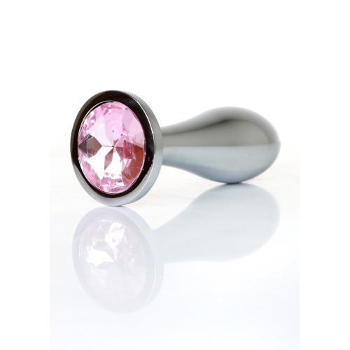 Анальна пробка B - Series HeavyFun Bullet Jewellery Silver Plug, діаметр 2,8 см, довжина 9,2 см, Pink