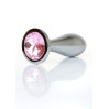 Анальна пробка B - Series HeavyFun Bullet Jewellery Silver Plug, діаметр 2,8 см, довжина 9,2 см, Pink