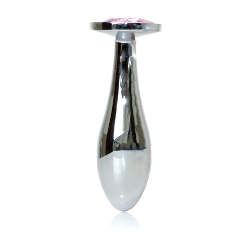 Анальна пробка B - Series HeavyFun Bullet Jewellery Silver Plug, діаметр 2,8 см, довжина 9,2 см, Pink