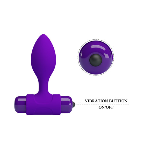 Анальная пробка Pretty Love Vibra Butt Plug Purple