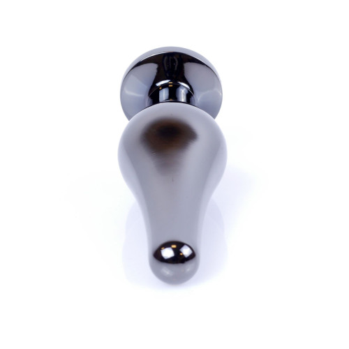 Анальна пробка B - Series HeavyFun Long Jewellery Dark Silver Plug, діаметр 3 см, довжина 9,5 см, Green