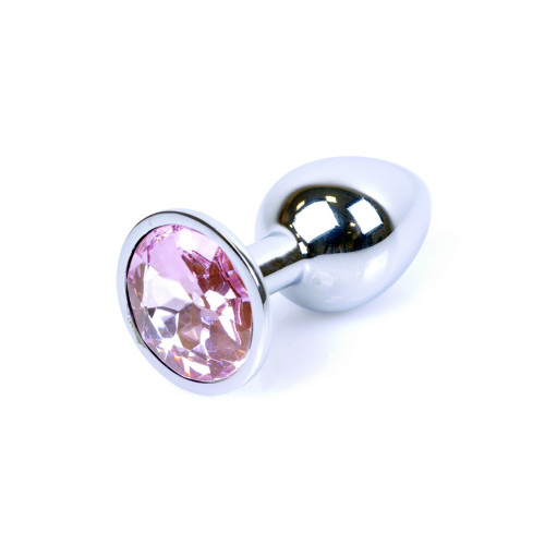 Анальна пробка B - Series HeavyFun Classic Jewellery Silver Plug, діаметр 2,7 см, довжина 7 см, Pink