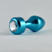 Анальная пробка LoveToy Heavy Metal Anal Plug Rosebud Aluminium Blue Анальная пробка LoveToy Heavy Metal Anal Plug Rosebud Aluminium Blue