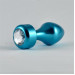 Анальная пробка LoveToy Heavy Metal Anal Plug Rosebud Aluminium Blue