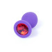 Анальна пробка B - Series HeavyFun Classic Jewellery Silicone Purple Plug , діаметр 3,5 см, довжина 8 см, Red