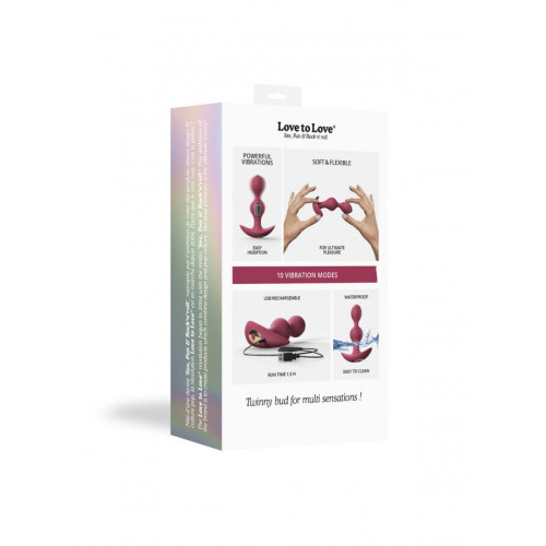 Анальний стимулятор із вібрацією Love To Love TWINNY BUD Сливовий