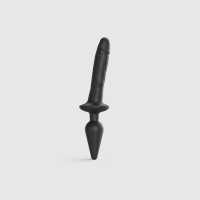 Анальная пробка с дилдо 2в1 Strap-On-Me SWITCH PLUG-IN REALISTIC DILDO Black L, диаметр 4,5/3,4 см Анальная пробка с дилдо 2в1 Strap-On-Me SWITCH PLUG-IN REALISTIC DILDO Black L, диаметр 4,5/3,4 см