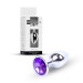 Анальна пробка B - Series HeavyFun Classic Jewellery Silver Plug, діаметр 2,7 см, довжина 7 см, Purple