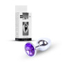 Анальная пробка B – Series HeavyFun Classic Jewellery Silver Plug, диаметр 2,7 см, длина 7 см, Purple