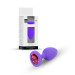Анальна пробка B - Series HeavyFun Classic Jewellery Silicone Purple Plug , діаметр 3,5 см, довжина 8 см, Red