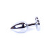 Анальна пробка B - Series HeavyFun Heart Jewellery Silver Plug, діаметр 2,7 см, довжина 7 см, Dark Blue