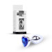 Анальна пробка B - Series HeavyFun Heart Jewellery Silver Plug, діаметр 2,7 см, довжина 7 см, Dark Blue