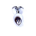Анальна пробка B - Series HeavyFun Heart Jewellery Silver Plug, діаметр 2,7 см, довжина 7 см, Dark Blue