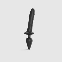 Анальная пробка с дилдо 2в1 Strap-On-Me SWITCH PLUG-IN REALISTIC DILDO Black XXL, диаметр 5,2/3,9 см Анальная пробка с дилдо 2в1 Strap-On-Me SWITCH PLUG-IN REALISTIC DILDO Black XXL, диаметр 5,2/3,9 см