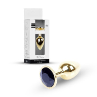 Анальная пробка B – Series HeavyFun Classic Jewellery Gold Plug, диаметр 2,7 см, длина 7 см, Black