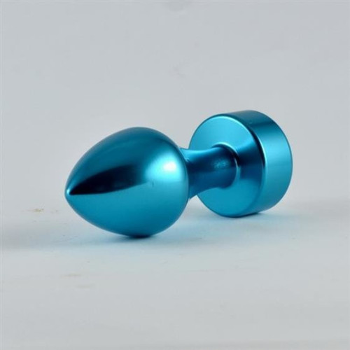 Анальная пробка LoveToy Heavy Metal Anal Plug Rosebud Aluminium Blue