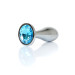 Анальна пробка B - Series HeavyFun Bullet Jewellery Silver Plug, діаметр 3,2 см, довжина 10,5 см, Light Blue