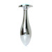 Анальна пробка B - Series HeavyFun Bullet Jewellery Silver Plug, діаметр 3,2 см, довжина 10,5 см, Light Blue
