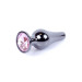Анальна пробка B - Series HeavyFun Long Jewellery Dark Silver Plug, діаметр 3 см, довжина 9,5 см, Pink