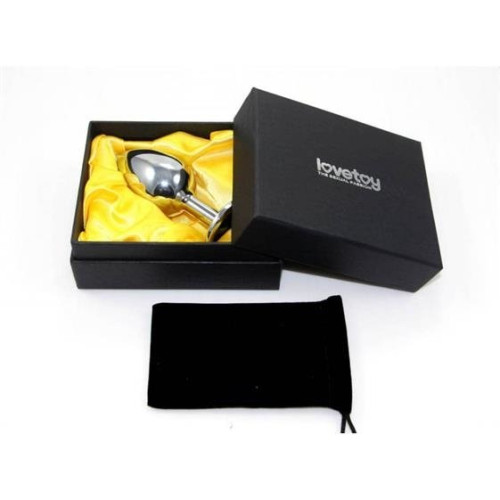 Анальна пробка LoveToy Heavy Metal Anal Plug Rosebud Classic L White