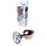 Анальна пробка B - Series HeavyFun Classic Jewellery Red Gold Plug, діаметр 2,7 см, довжина 7 см, Clear