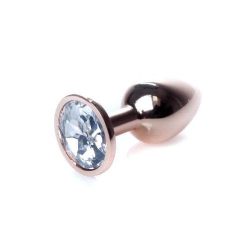 Анальна пробка B - Series HeavyFun Classic Jewellery Red Gold Plug, діаметр 2,7 см, довжина 7 см, Clear
