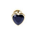Анальна пробка B - Series HeavyFun Heart Jewellery Gold Plug, діаметр 2,7 см, довжина 7 см, Black