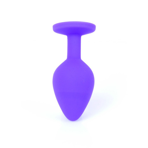 Анальна пробка B - Series HeavyFun Classic Jewellery Silicone Purple Plug , діаметр 3,5 см, довжина 8 см, Red