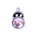 Анальна пробка B - Series HeavyFun Long Jewellery Dark Silver Plug, діаметр 3 см, довжина 9,5 см, Pink