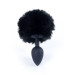 Анальна пробка B - Series HeavyFun Bunny Tail Silicone Black Plug Black