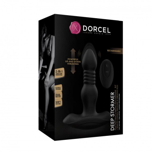 Анальная пробка с вибрацией и пульсацией Marc Dorcel DEEP STORMER