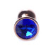 Анальная пробка B – Series HeavyFun Classic Jewellery Red Gold Plug, диаметр 2,7 см, длина 7 см, Dark Blue