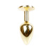 Анальна пробка B - Series HeavyFun Classic Jewellery Gold Plug, діаметр 2,7 см, довжина 7 см, Blue
