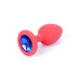 Анальна пробка B - Series HeavyFun Classic Jewellery Silicone Red Plug, діаметр 2,7 см, довжина 7 см, Dark Blue