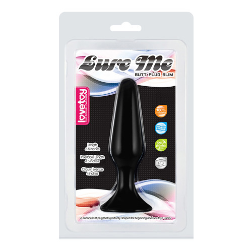 Анальная пробка LoveToy Lure Me Silicone Anal Plug Черная L