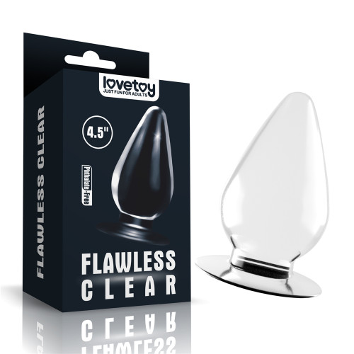 Анальна пробка LoveToy Flawless Clear Anal Plug 4.5" Clear