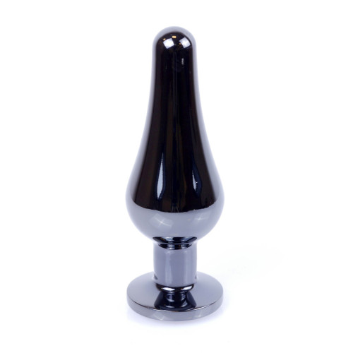 Анальна пробка B - Series HeavyFun Long Jewellery Dark Silver Plug, діаметр 3 см, довжина 9,5 см, Purple