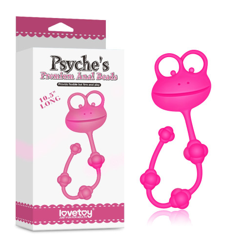 Анальний ланцюжок кульок LoveToy Silicone Frog Anal Beads Рожевий