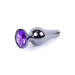 Анальна пробка B - Series HeavyFun Long Jewellery Dark Silver Plug, діаметр 3 см, довжина 9,5 см, Purple