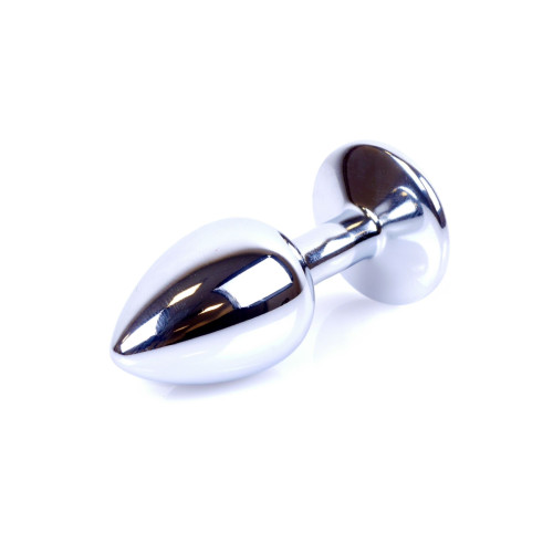 Анальна пробка B - Series HeavyFun Classic Jewellery Silver Plug, діаметр 2,7 см, довжина 7 см, Red
